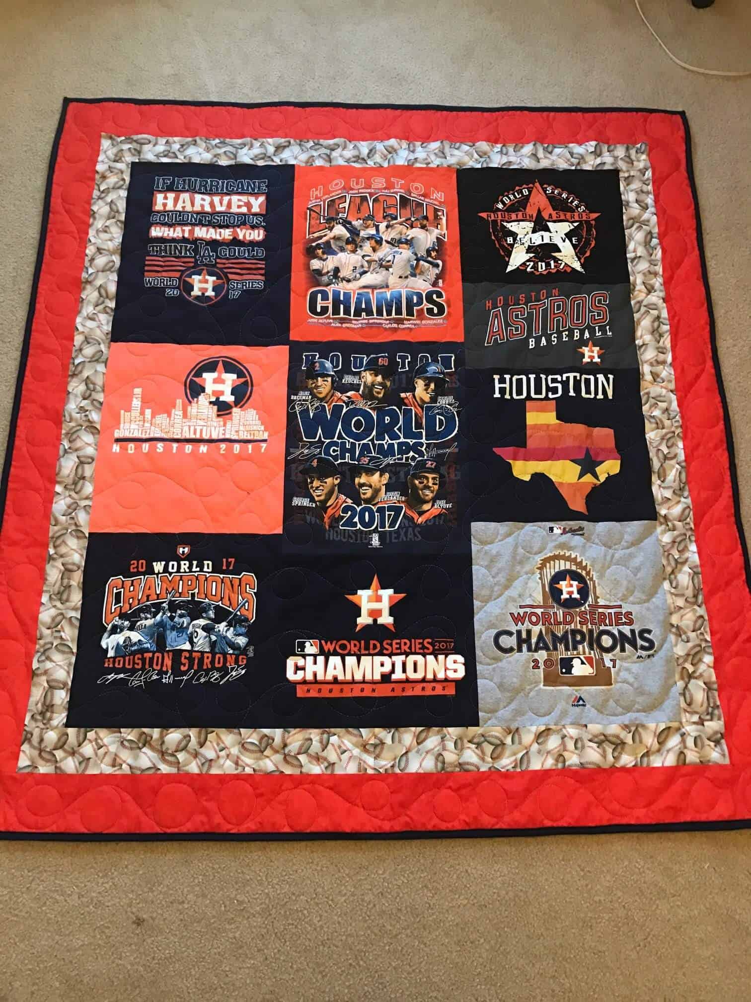 t shirt quilt as you go