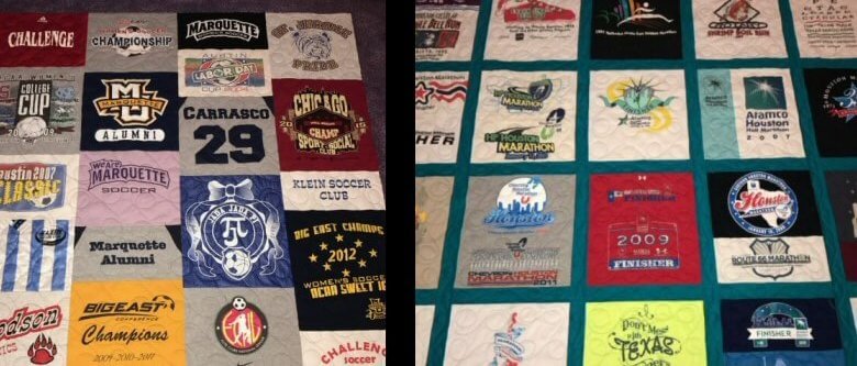 Mosaic vs. Sashing T-Shirt Quilts